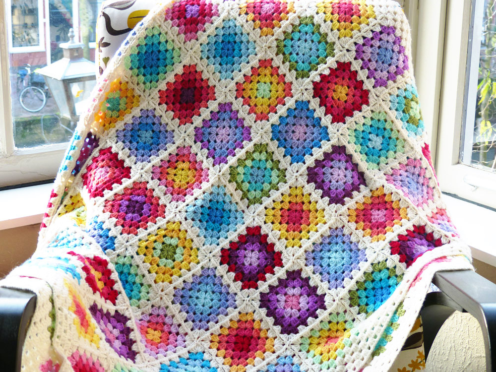 Granny Square Crochet Throws