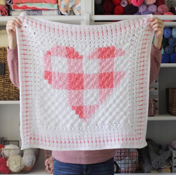 Heart Crochet Gingham Pattern