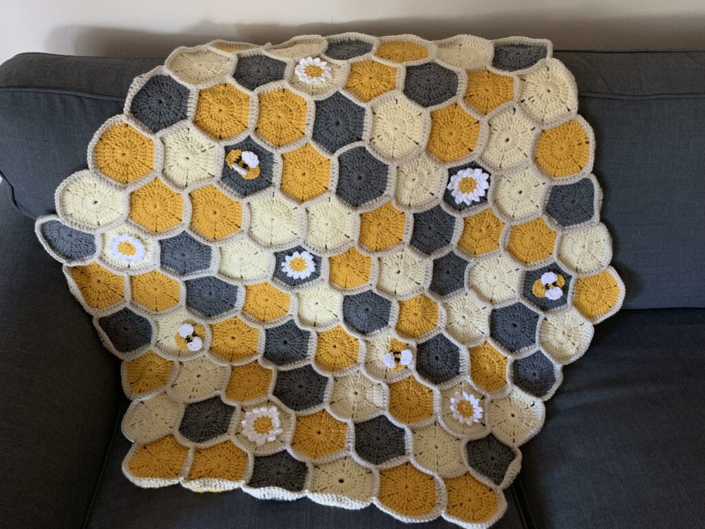Hexagon Honeycomb Crochet Throws