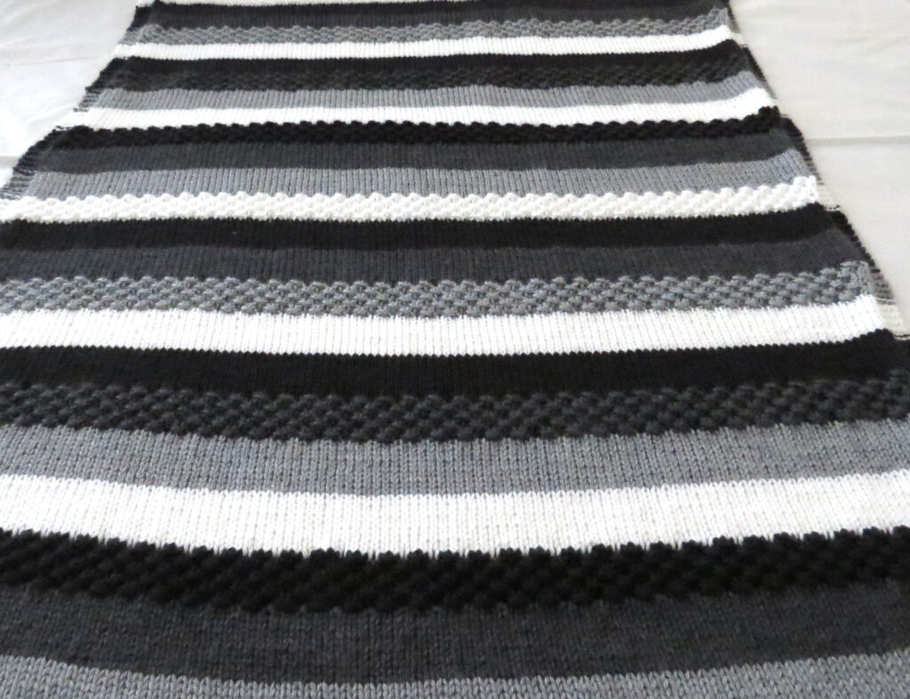 Monochrome Stripe Crochet Throws