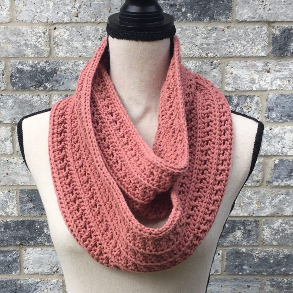 Pink Crochet Scarf