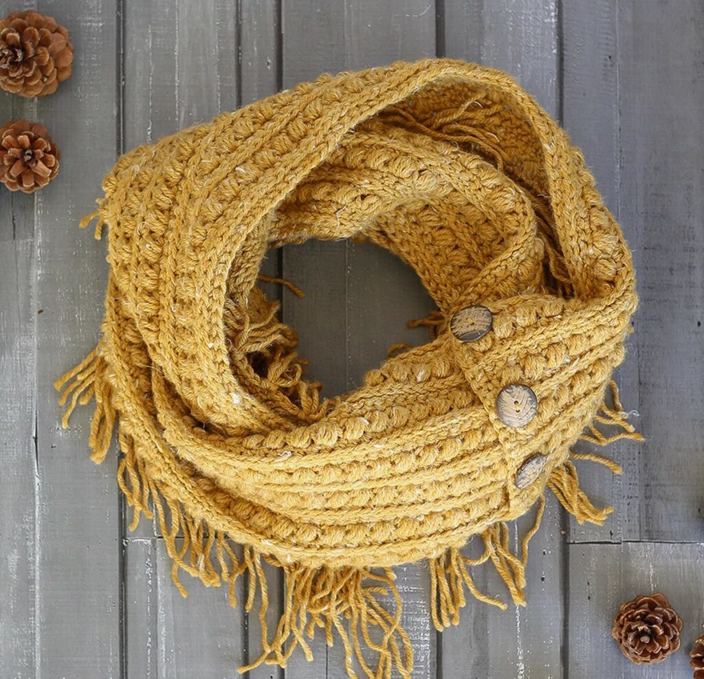 Tassels-Inspired Infinity Scarf