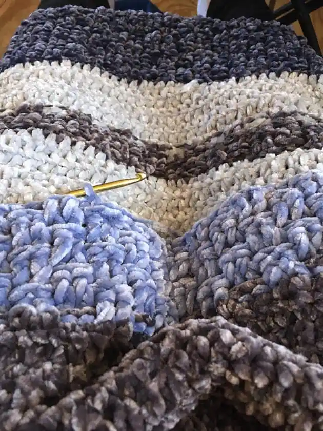 Textured Velvet Blanket Pattern