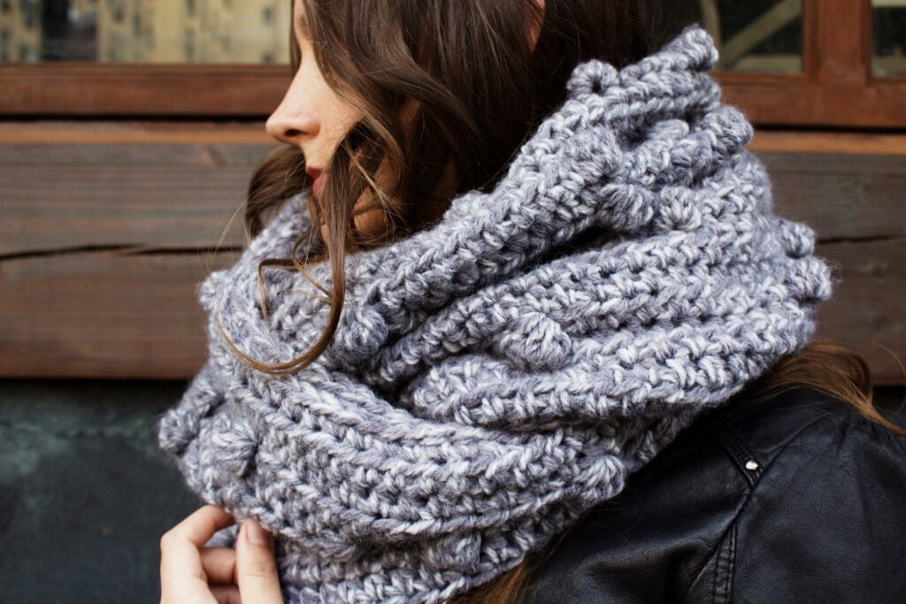 The Trendy Wool Ball Infinity Scarf