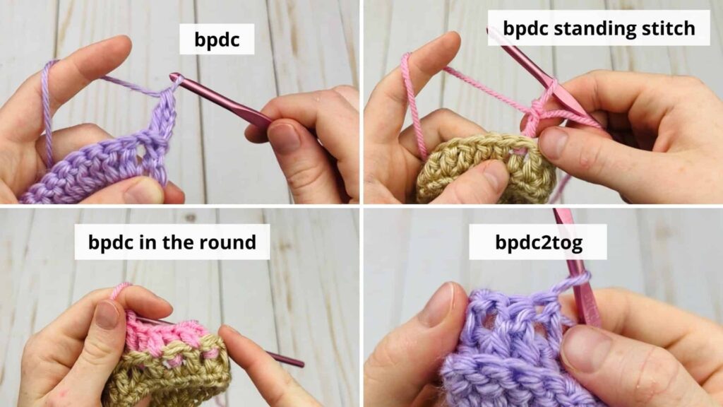 Back Post Double Crochet (BPdc)