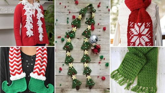 Christmas Crochet Scarf Free Pattern