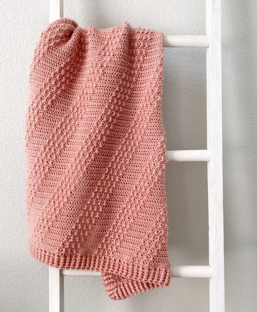 Crochet Diagonal Stripes Baby Blanket