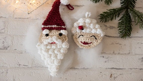 Crochet Santa Wall Hanging