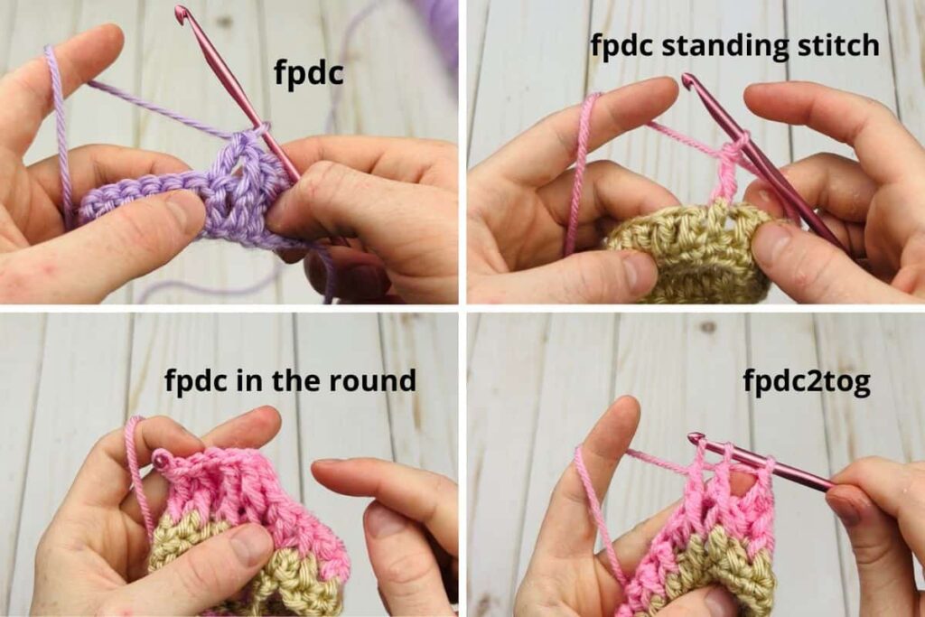 Front Post Double Crochet (FPdc)