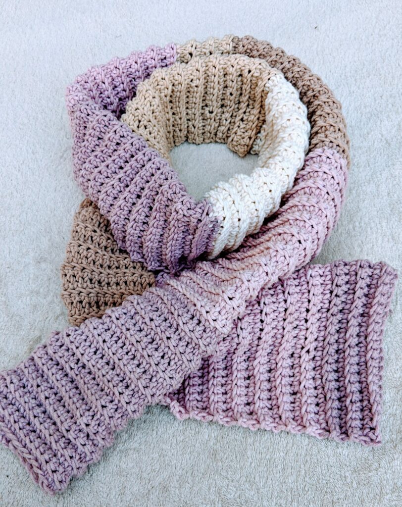 Ribbed Striped Scarf