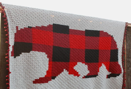 Rustic Crochet Beer Christmas Blanket Pattern