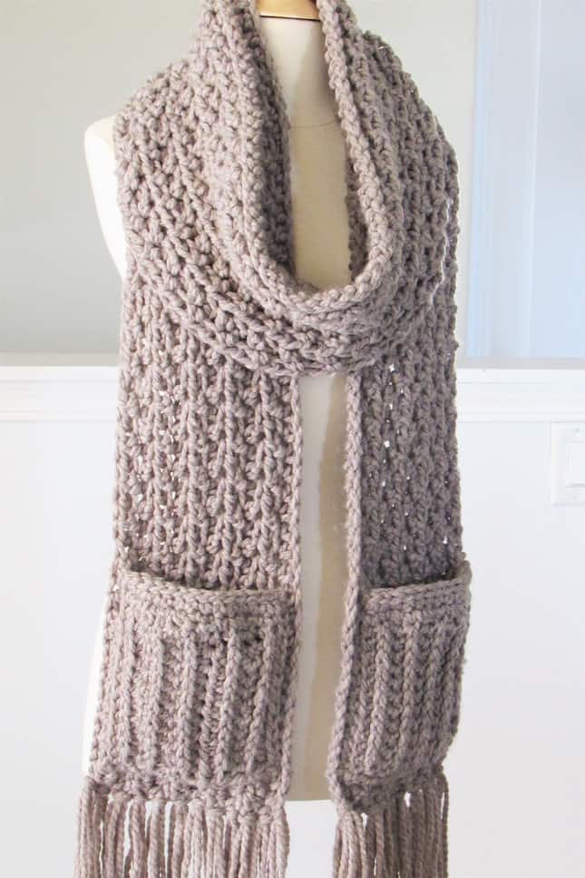Striped Scarf with Pockets