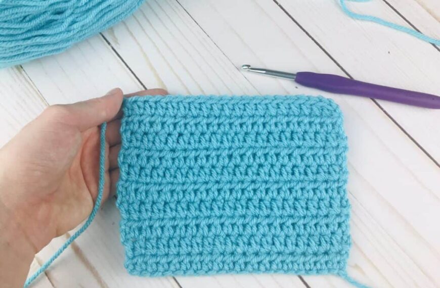 Herringbone Half Double Crochet tutorial