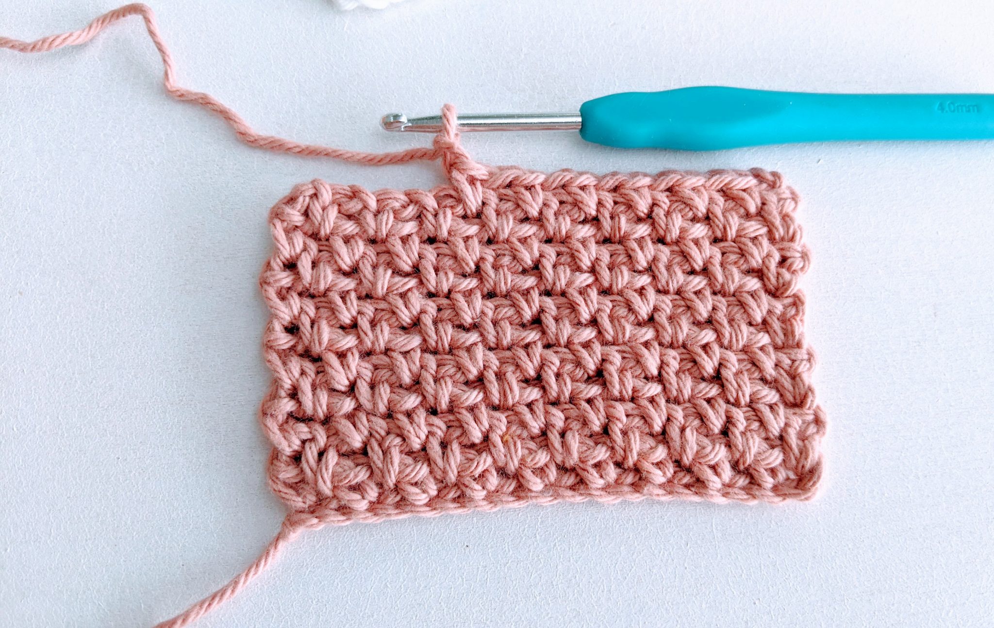 Moss stitch crochet tutorial