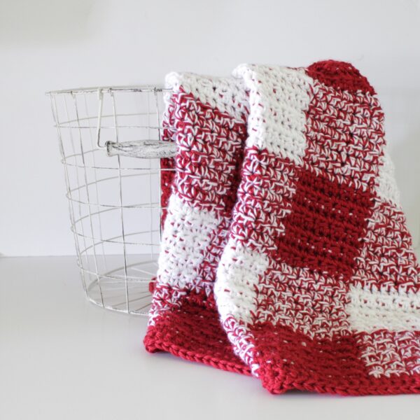 Step-By-Step Guide to Crochet Red Gingham Blanket