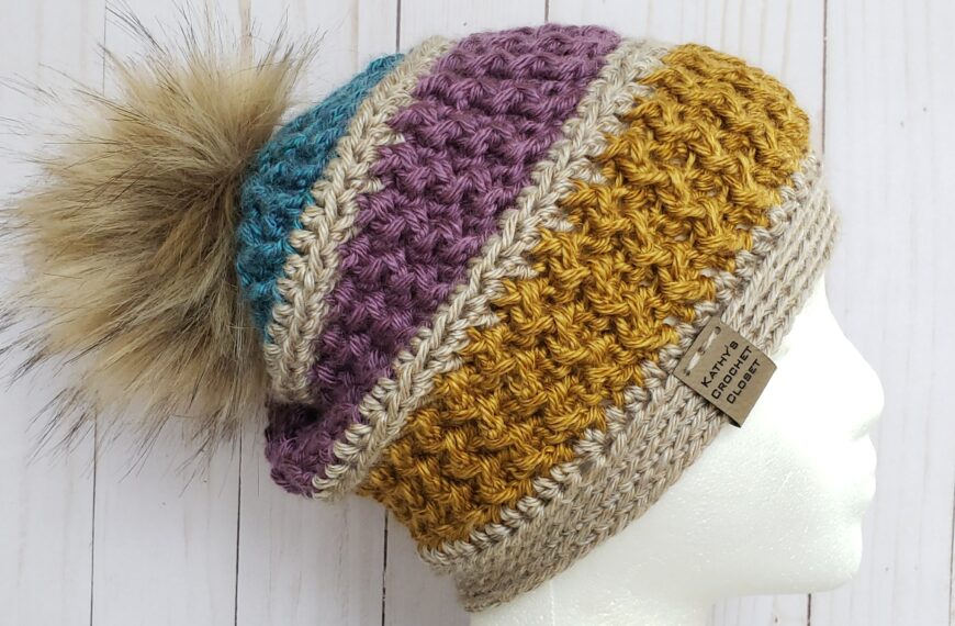 20 Super Cool and Easy Striped Beanie Crochet Patterns