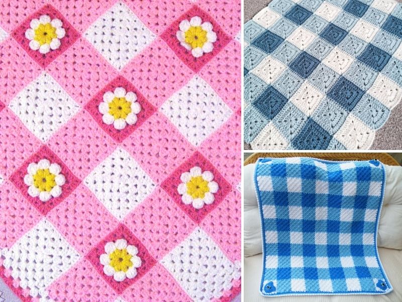 How to Crochet a Gingham Blanket
