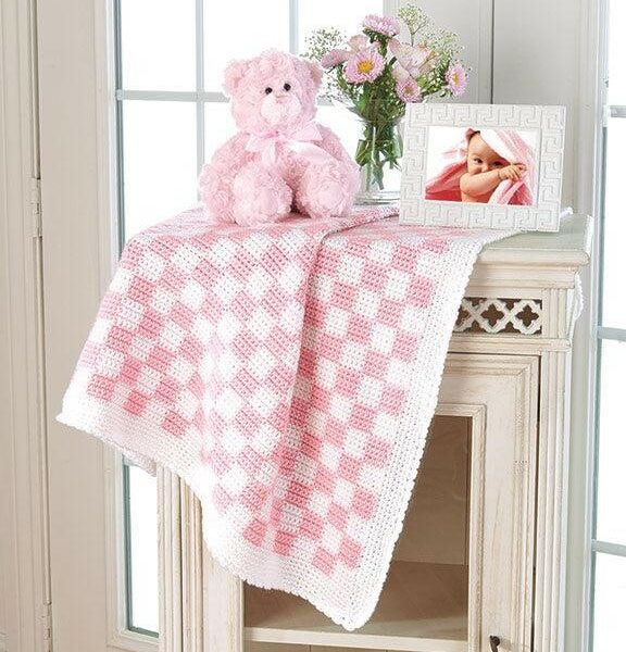 15 Baby Pink Plaid Crochet Blanket Partners for Beginners