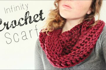 Crochet Cluster Stitch Infinity Scarf