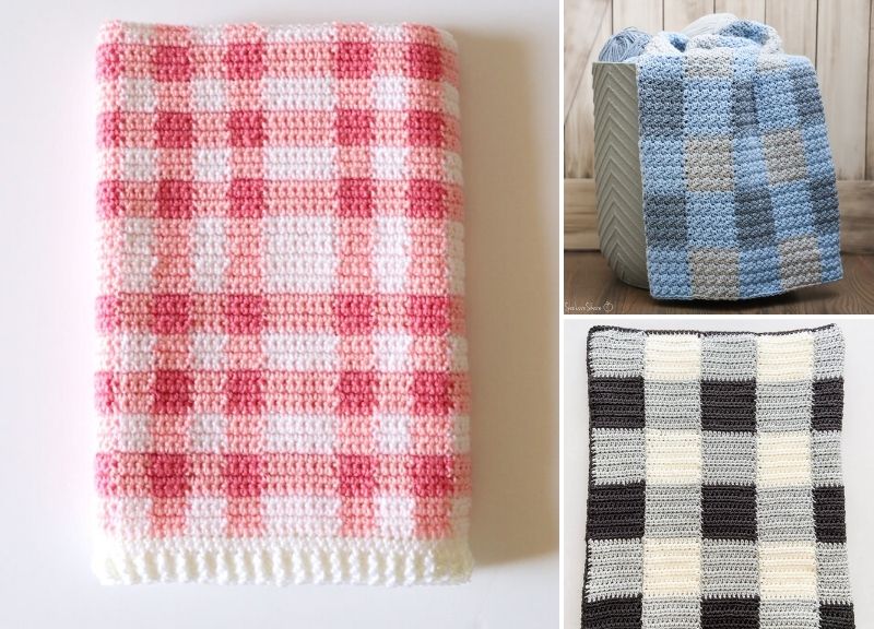 Crochet Gingham Blanket Patterns