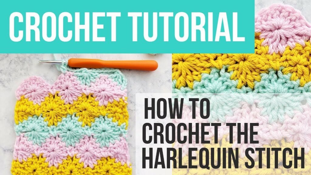 Learn to master the beautiful Harlequin stitch in crocheting with this easy-to-follow tutorial ideal for both beginners and experienced.